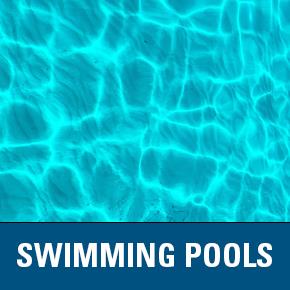 Swimming pools page image of aqua blue pool water